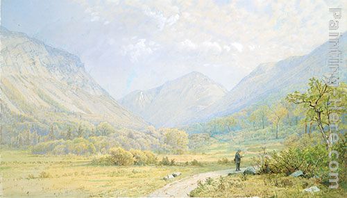 Franconia Notch, New Hampshire painting - William Trost Richards Franconia Notch, New Hampshire art painting